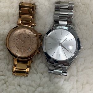 Rose Gold and Silver Michael Kors watches